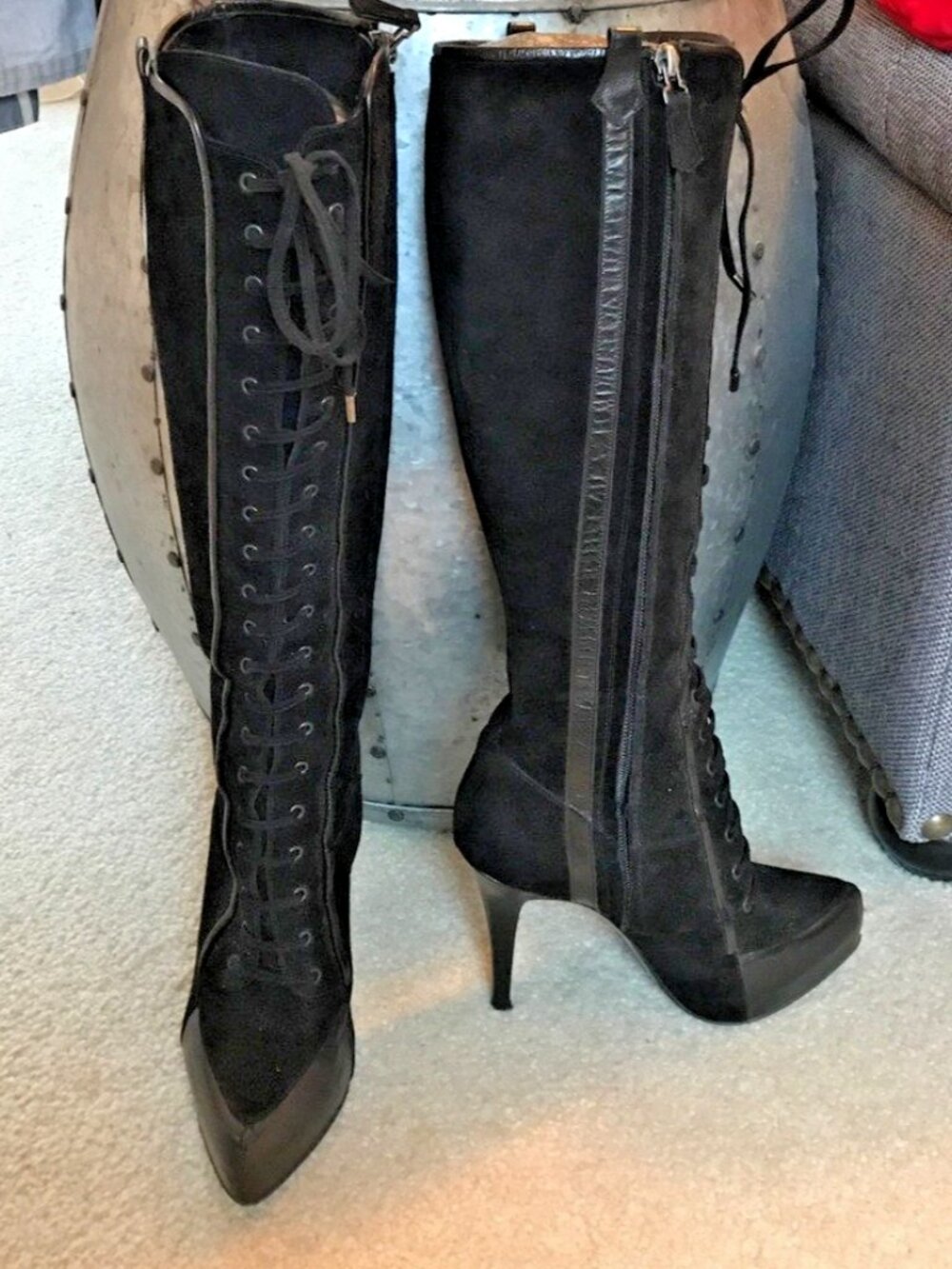 Nando Muzi Lace Up High Heeled Boot